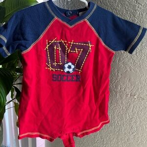 Red and Blue Soccer Kids Shirt